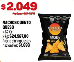 Makro Quento nachos queso oferta