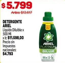 Makro Ariel detergente liquido diluible oferta