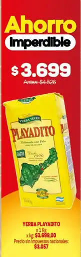 Makro Playadito yerba mate oferta