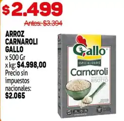 Makro Gallo arroz carnaroli oferta
