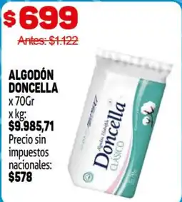Makro Doncella algodón oferta