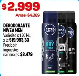 Makro Nivea men desodorante oferta