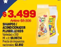 Makro Plusbelle shampoo acondicionador kids oferta