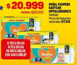 Makro Pampers pañal babysan hipoaletgenico oferta