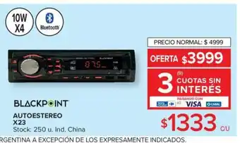 Carrefour Blackpoint Autoestereo X23 oferta