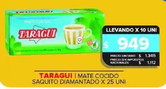 Taragui mate cocido