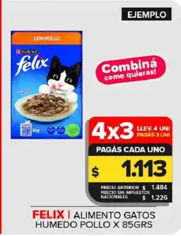 Carrefour Maxi Felix alimento gatos humedo pollo oferta
