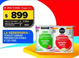 Carrefour Maxi La serenisima yogur varias presentaciones oferta