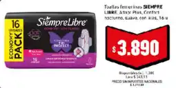 Cooperativa Obrera Siempre toallas femeninas oferta