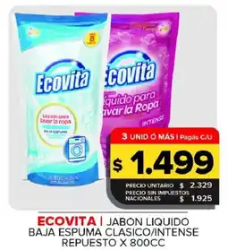 Carrefour Maxi Ecovita jabon liquido oferta