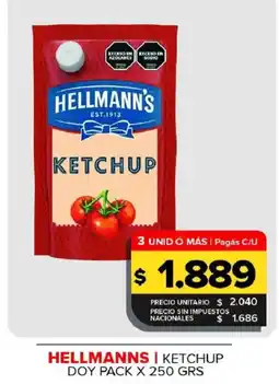 Carrefour Maxi Hellmanns ketchup oferta