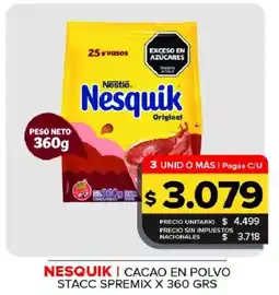 Carrefour Maxi Nesquik cacao en polvo oferta