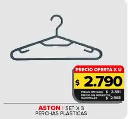 Carrefour Maxi Aston perchas plasticas oferta