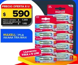 Carrefour Maxi Maxell pila aa/aaa tira maxi oferta