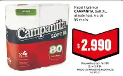 Cooperativa Obrera Campanita papel higiénico soft xl oferta