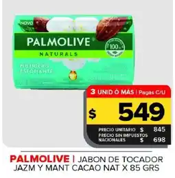 Carrefour Maxi Palmolive jabon de tocador jazm y mant cacao nat oferta