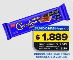 Carrefour Maxi Chocolinas galletitas chocolate oferta