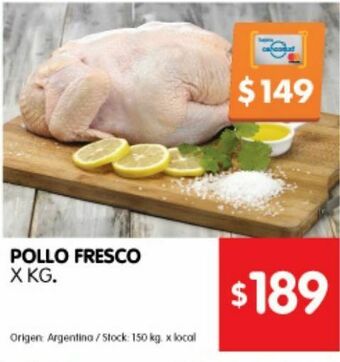 Disco Pollo fresco kg oferta