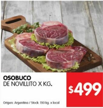 Disco Osobuco de novillito x kg oferta