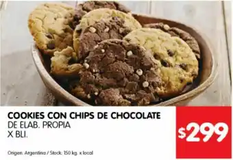 Disco Cookies con chips de chocolate x un oferta