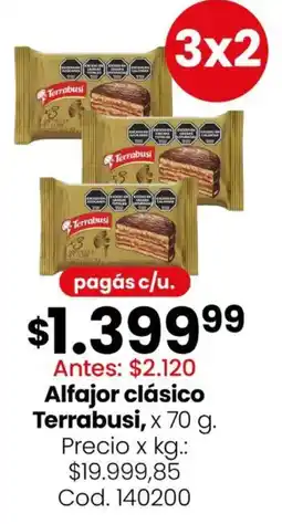 Coto Terrabusi alfajor clásico oferta