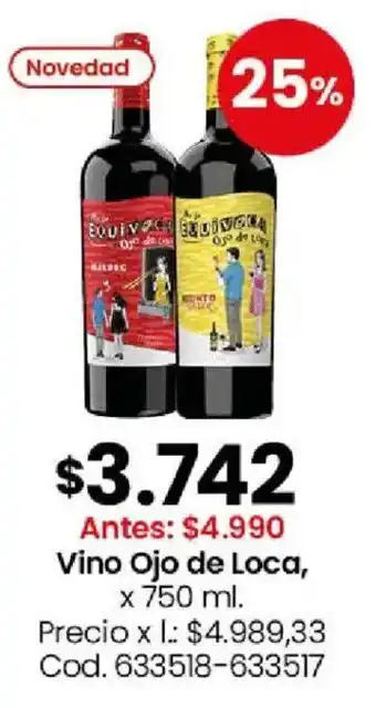 Equivoca vino ojo de loca