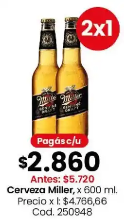 Coto Miller cerveza oferta