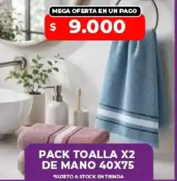 Supermayorista Vital Pack toalla x2 de mano 40x75 oferta