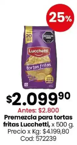 Coto Lucchetti premezcla para tortas fritas oferta