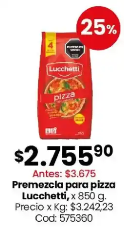 Coto Lucchetti premezcla para pizza oferta