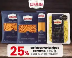 Coto Bonalma fideos varios tipos oferta