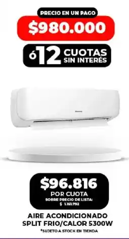 Supermayorista Vital Honeywell aire acondicionado split frio/calor 5300w oferta