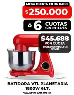 Supermayorista Vital Vtl batidora planetaria oferta