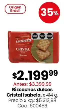Coto Cristal Isabela bizcochos dulces oferta