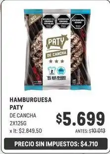 Makro Paty - hamburguesa de cancha oferta