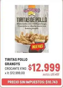 Makro Grangys - tiritas de pollo oferta