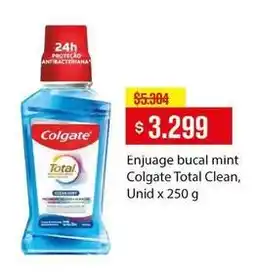 Makro Colgate - enjuague bucal mint total clean oferta
