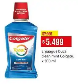 Makro Colgate - enjuague bucal clean mint oferta
