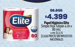 Makro Elite - papel higiénico simple hoga tulipán oferta