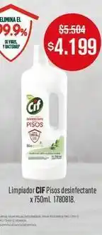 Makro Cif - limpiador pisos desinfectante x 750ml. 1780818 oferta