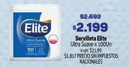 Makro Elite - servilleta ultra suave x 100un oferta