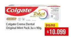 Makro Colgate - crema dental original mint pack 3u x 90g oferta