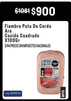 Makro Aro - fiamre pata de cerdo cocido cuadrado oferta