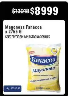 Makro Fanacoa - mayonesa oferta
