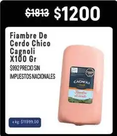 Makro Cagnoli - fiambreria de cerdo chico oferta