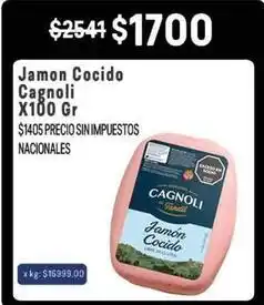 Makro Cagnoli - jamon cocido oferta