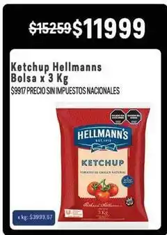 Makro Ketchup bolsa x 3 kg oferta