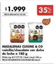 Disco Madalenas cuisine & co vainilla/chocolate con dulce de leche oferta