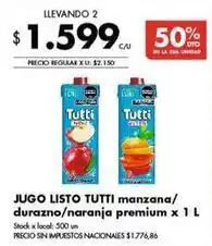 Disco Tutti - jugo listo oferta