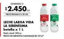 Disco La serenísima - leche larga vida oferta